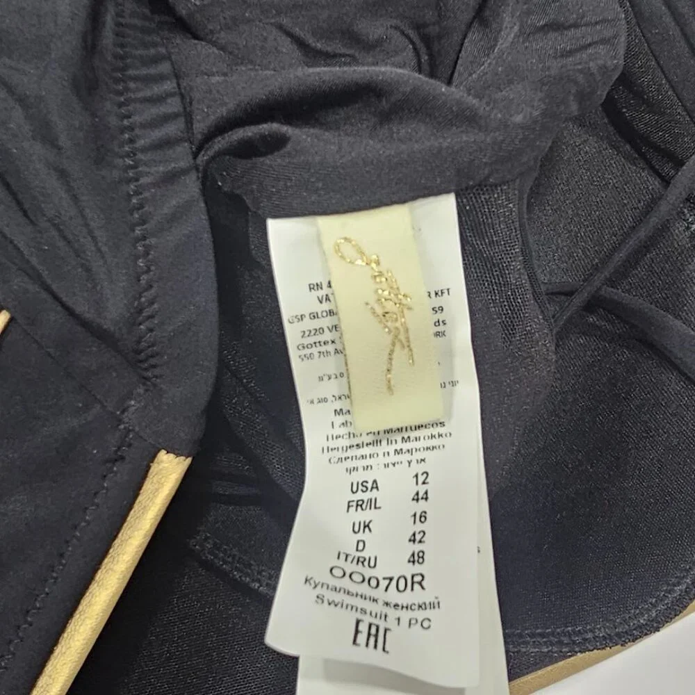 Gottex Onyx Bandeau Strapless One Piece Swimsuit NWOT - Picture 7 of 10